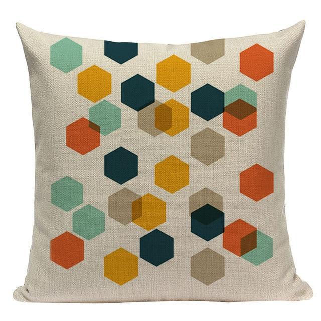 Coussin Graphique Multicolore | Housse Déco