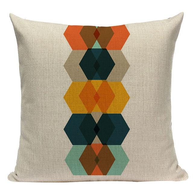 Coussin Graphique Orange | Housse Déco