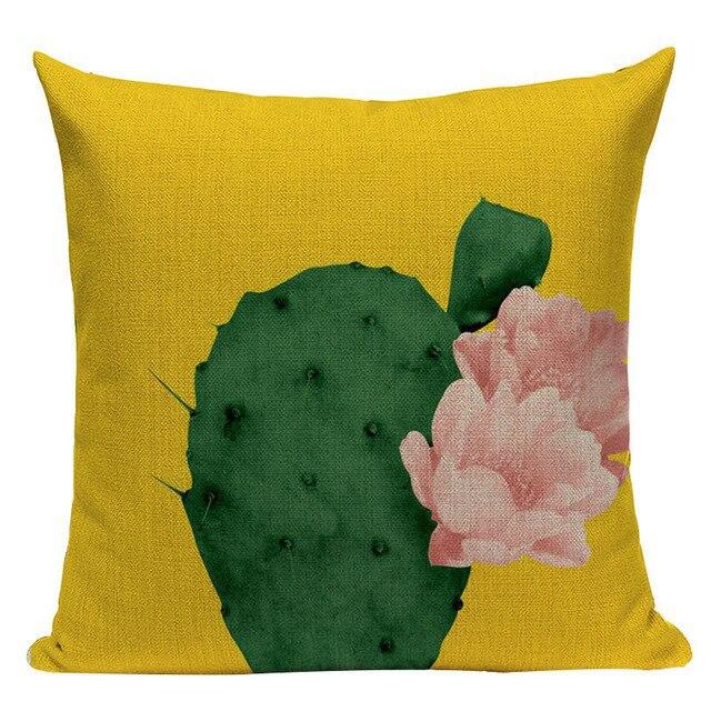 Coussin Tropical Jaune | Housse Déco