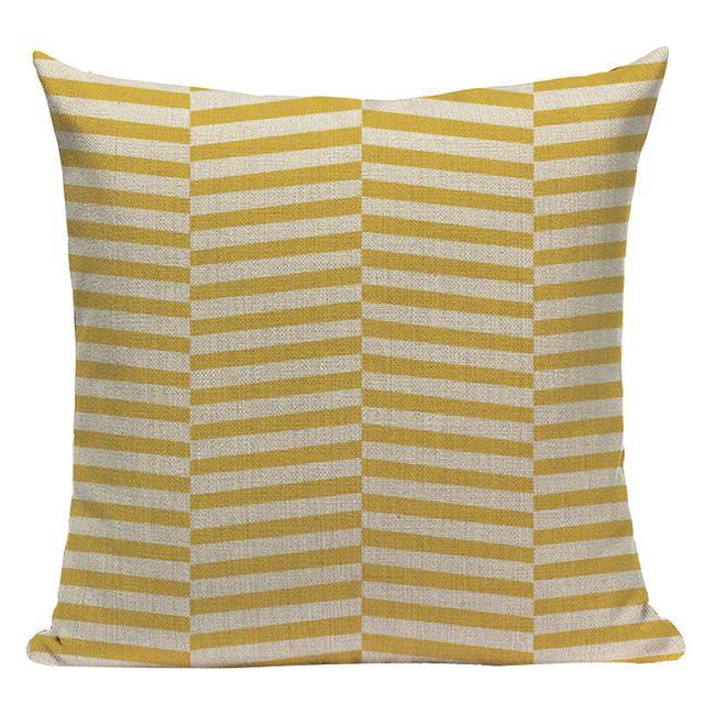 Coussin Jaune Moutarde Scandinave | Housse Déco