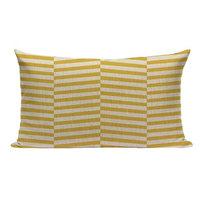 Coussin Scandinave Jaune Moutarde | Housse Déco