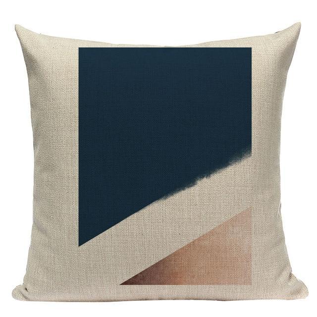 Coussin Scandinave Bleu Rose | Housse Déco