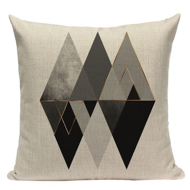 Coussin Losanges Noirs | Housse Déco