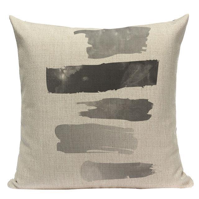 Coussin Motif Gris | Housse Déco