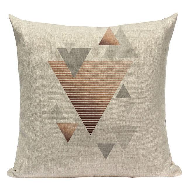 Coussin Scandinave Rose et Gris | Housse Déco