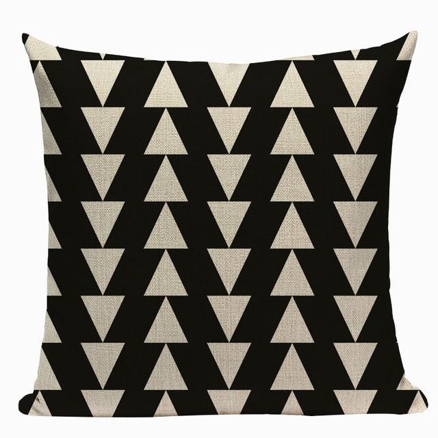 Coussin Scandinave Noir et Blanc | Housse Déco