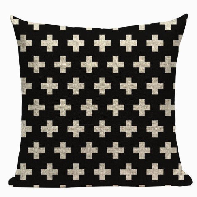 Coussin Scandinave Noir | Housse Déco
