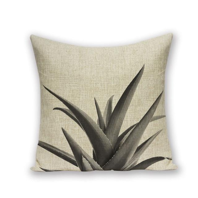 Coussin Palmier Gris | Housse Déco