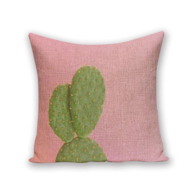 Coussin Cactus Rose | Housse Déco