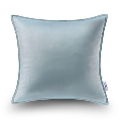 Coussin Velours Bleu Gris | Housse Déco