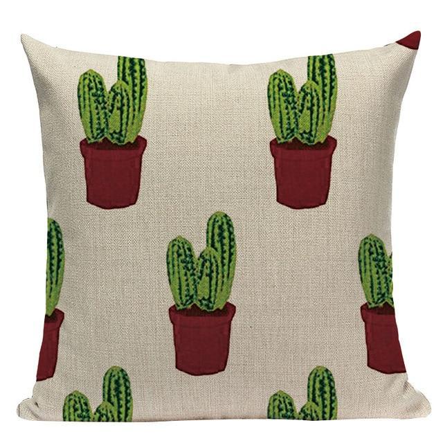 Coussin Cactus Tricot | Housse Déco