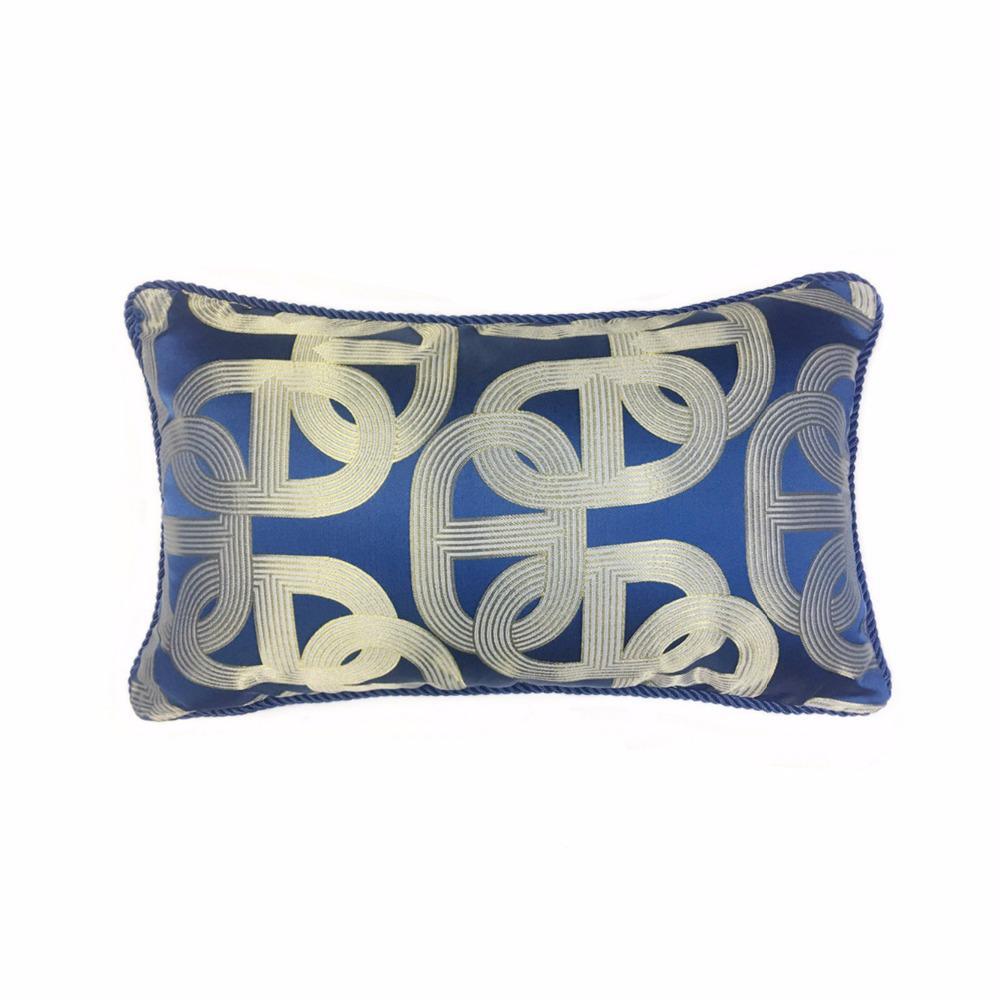 Coussin Bleu et Or | Housse Déco