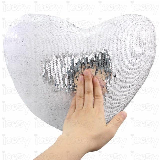 Coussin Coeur Sequin | Housse Déco