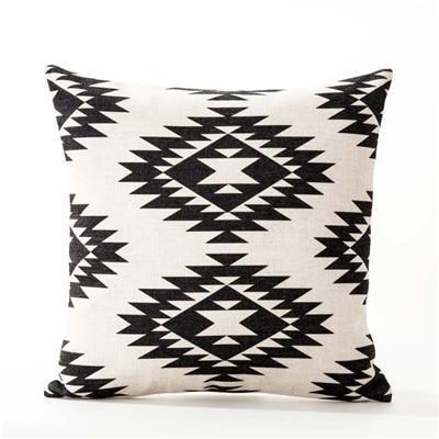 Coussin Ethnique Blanc | Housse Déco