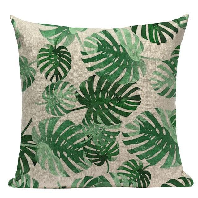 Coussin Imprimé Tropical | Housse Déco