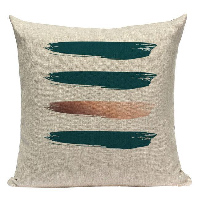 Coussin Bleu Canard Imprimé | Housse Déco