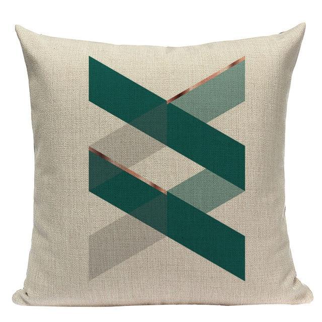 Coussin Motif Vert Emeraude | Housse Déco