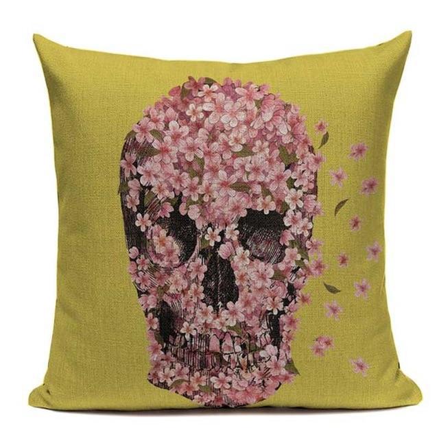 Coussin Tête de Mort Cerisier