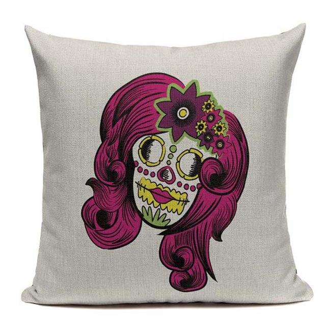 Coussin Tête de Mort Poupée