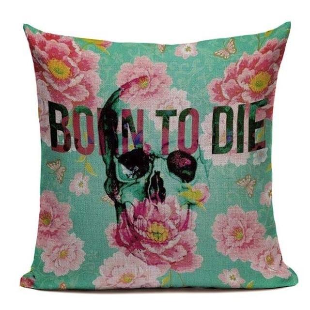 Coussin Tête de Mort Born to Die