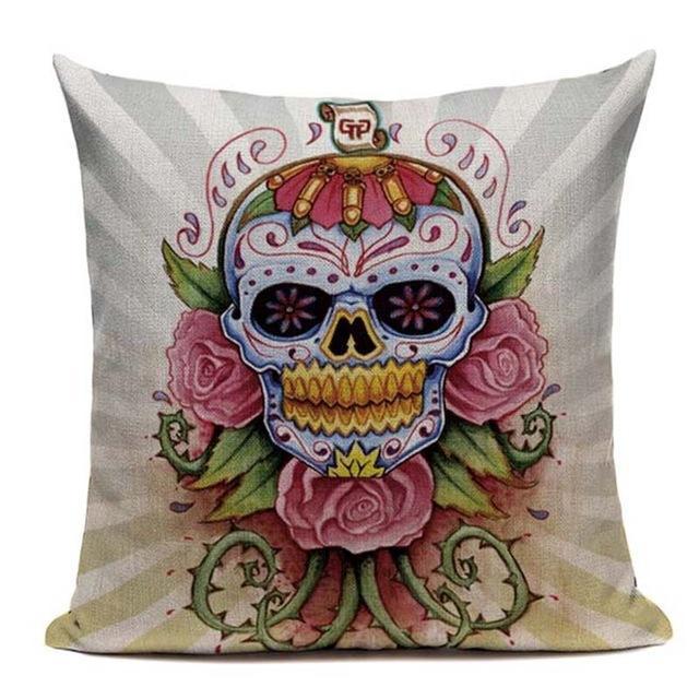 Coussin Tête de Mort Santa Muerte