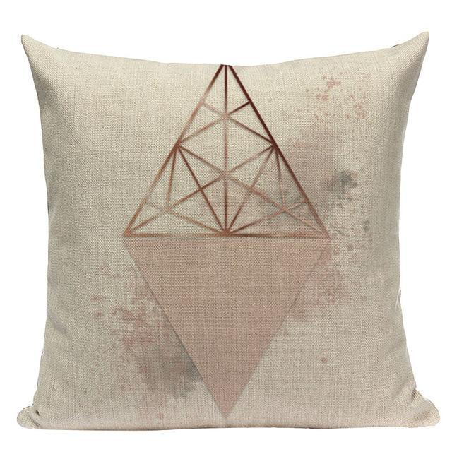 Coussin Scandinave Rose Doré | Housse Déco