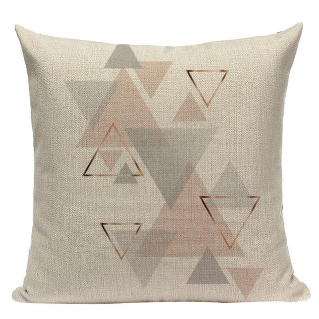 Housse de Coussin Rose et Gris | Housse Déco