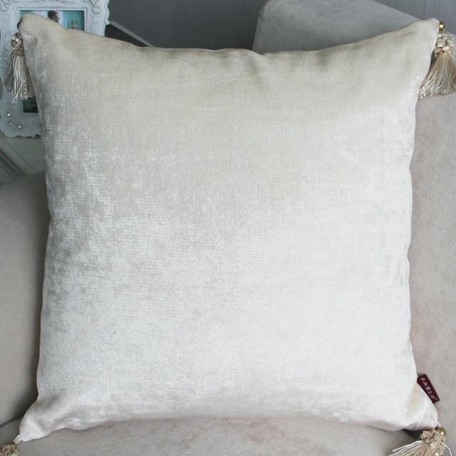 Coussin Blanc Satiné | Housse Déco