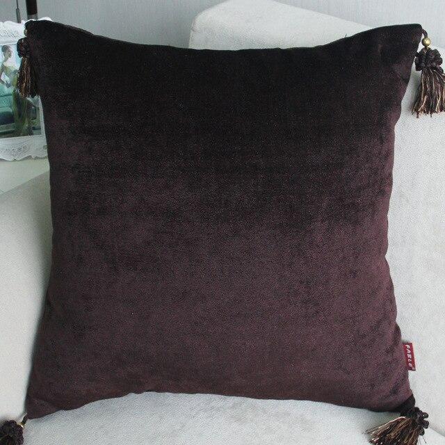 Housse Coussin Velours Marron | Housse Déco