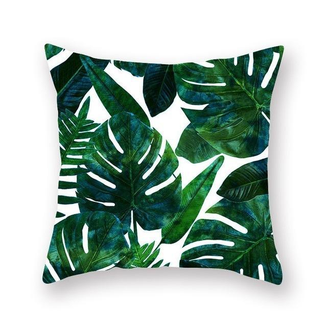 Housse Coussin Motif Tropical | Housse Déco