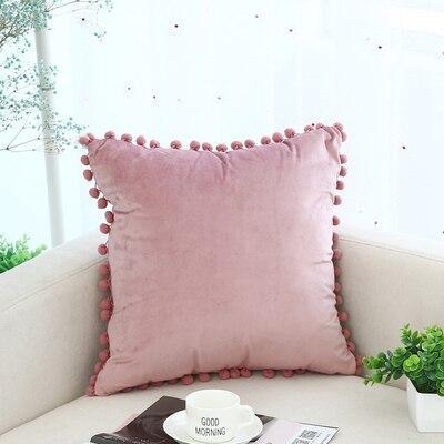 Coussin Velours Rose Pale | Housse Déco