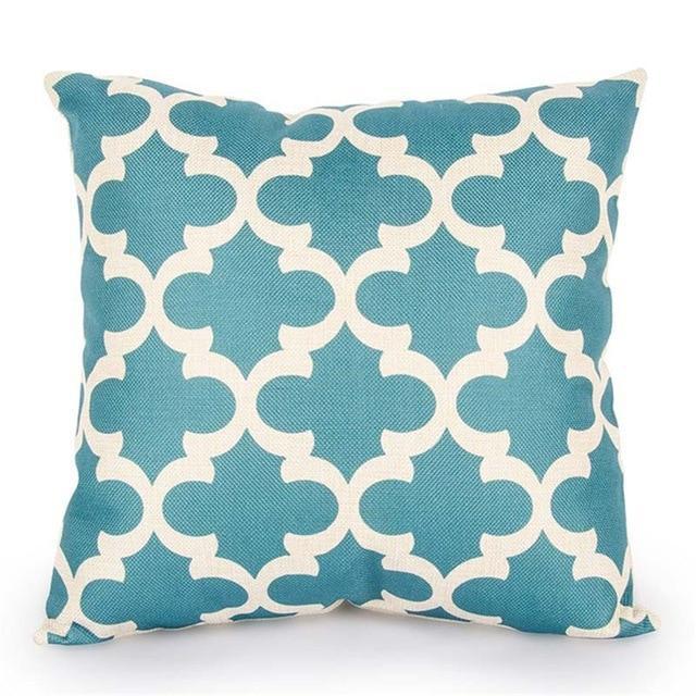 Coussin Scandinave Bleu Turquoise | Housse Déco