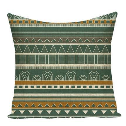 Coussin Ethnique Vert | Housse Déco